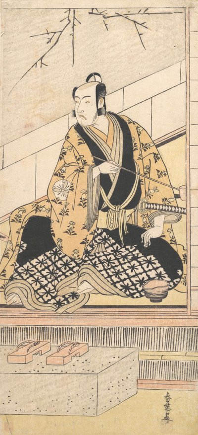 IV. Matsumoto Koshiro színész egy külső szobában ülve, 1789. alkotó: Katsukawa Shun