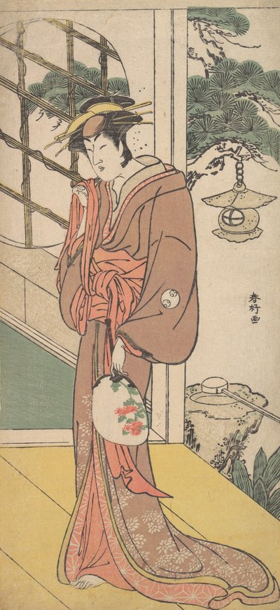 Arashi Ryuzo, mint magas nő az Engawán, kb. 1789. alkotó: Katsukawa Shunko