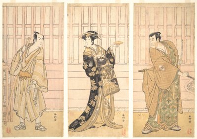 A Yoshiwara Ház szobájában, kb. 1788. alkotó: Katsukawa Shunko