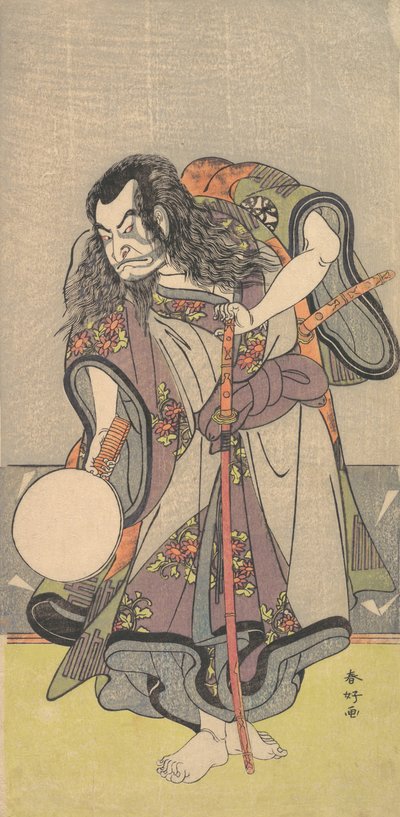 Az első Nakamura Nakazo szamurájként, kb. 1780. alkotó: Katsukawa Shunko