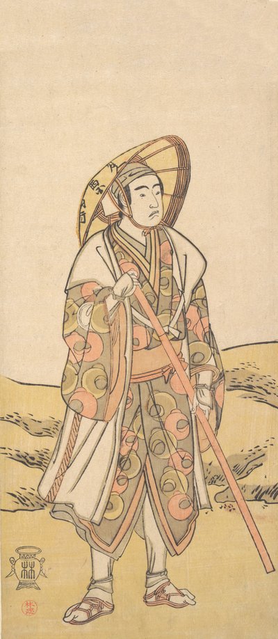 A Harmadik Sawamura Sojuro zarándokként a Kannon-szentélyhez, kb. 1784-88. alkotó: Katsukawa Shunko
