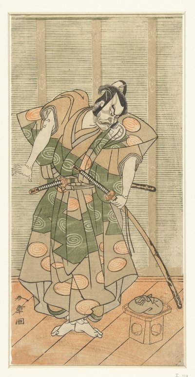 Otani Hiroemon III színész, mint gonosztevő alkotó: Katsukawa Shunsho