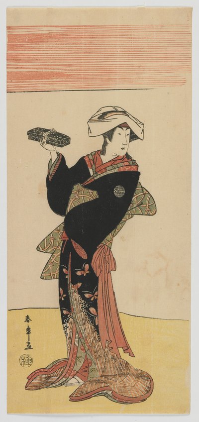 Kabuki színész, Nakamura Riko, Edo-korszak, 1791-92 körül (színes fatömbnyomat) alkotó: Katsukawa Shunsho