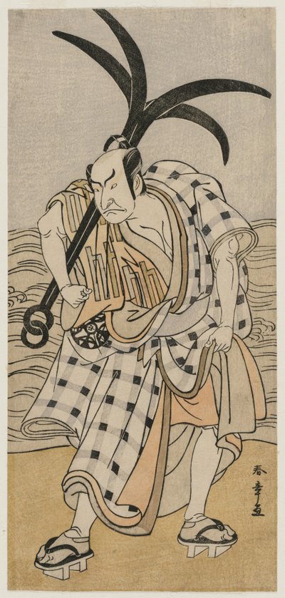 Nakamura Nakazo I, mint horgonyt tartó városlakó, c. 1780. alkotó: Katsukawa Shunsho