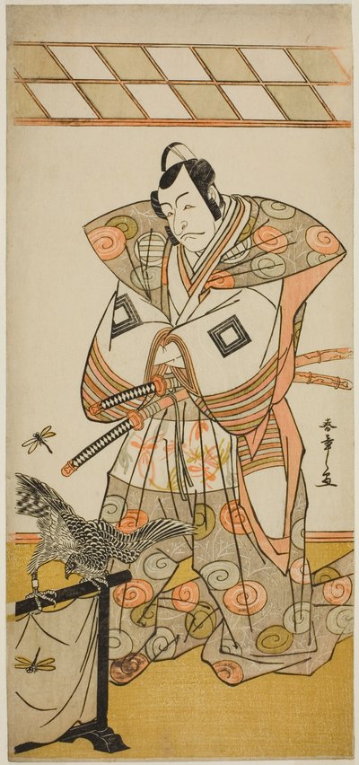 Ichikawa Dan Juro V Ashikaga Takauji tagjaként Te Pay Kaerihana Eisuke Taiheiki, előadták a Te Nakamura Te Eventh Gate-nál, 1779 alkotó: Katsukawa Shunsho