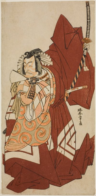 A színész Ichikawa Danjuro V Hannya no Goro szerepében a Sugata no Hana Yuki no Kuronushi című darabban, a Nakamura Színházban a tizenegyedik hónapban, 1776 alkotó: Katsukawa Shunsho