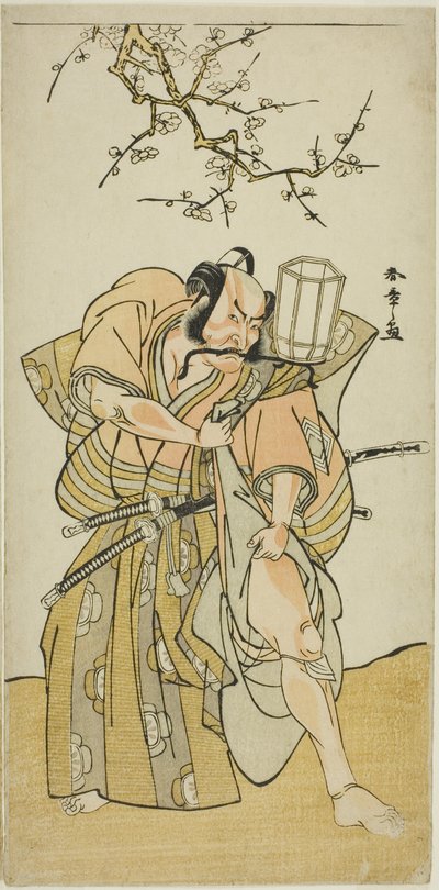 A színész, Ichikawa Danzo IV Kamakura no Gongoro Kagemasa szerepében, a Nishiki Tsui no Yumitori című darab ötödik jelenetében (A Dandyish Brocade: Ellenálló harcosok), a Morita Színházban a tizenegyedik hónapban, 1778 alkotó: Katsukawa Shunsho