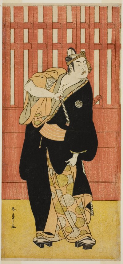 A színész Ichimura Uzaemon IX mint Soga no Goro Tokimune Agemaki no Sukerokunak álcázva a Sukeroku Yukari no Edo-zakura című darabban, az Ichimura Színházban az Ötödik hónapban, 1782 alkotó: Katsukawa Shunsho