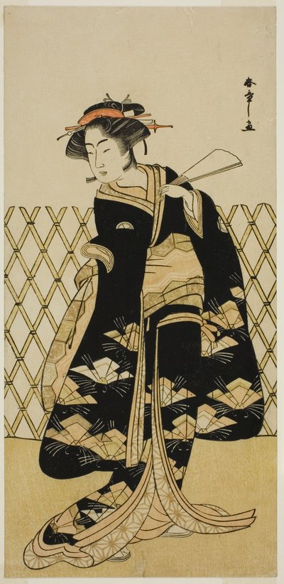 IV. Iwai Hanshiro színész Mitsuogiya Usukumo szerepében a Shida Choja-bashira című darabban, a Nakamura Színházban a nyolcadik hónapban, 1781 alkotó: Katsukawa Shunsho