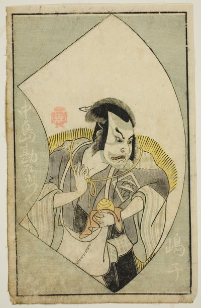 A színész Nakajima Kanzaemon III a "Színpadi rajongók képeskönyvéből" alkotó: Katsukawa Shunsho