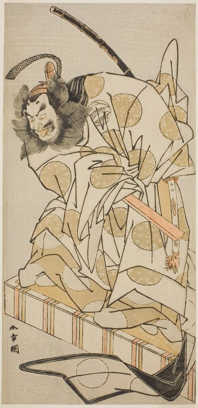 Tea C és r Mihoemon Nakajima Ia, mint Book Gate első Kiyotada tagja, Te Pay szülőhajó, Taiheiki, Perfor Med At Te Ichimura Te E Venth Gate, 1775 alkotó: Katsukawa Shunsho