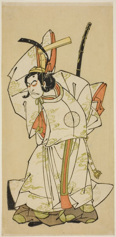 I. Nakamura Nakazo színész Koreakira (?) herceg szerepében a Gohiiki Kanjincho című darabban, a Nakamura Színházban a tizenegyedik hónapban, 1773 alkotó: Katsukawa Shunsho