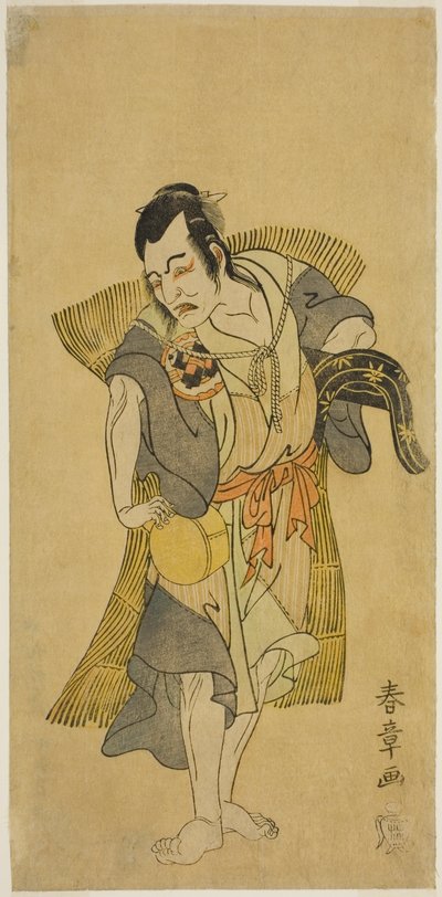 I. Nakamura Utaemon színész, mint Kudo Suketsune Koldusnak álcázva a Soga Moyo Aigo no Wakamatsu című darabban, a Nakamura Színházban az első hónapban, 1769 alkotó: Katsukawa Shunsho