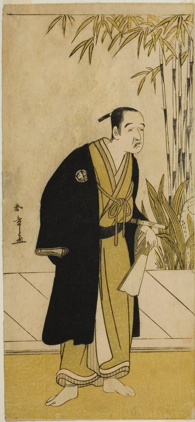 I. Otani Tomoemon színész Kajino Choan (?) szerepében a Hono Nitta Daimyojin (?) című darabban, amelyet a Morita Színházban (?) mutattak be a hetedik hónapban, 1777 alkotó: Katsukawa Shunsho
