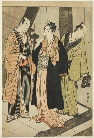 C és rs csapat Ichikawa Kado átlátszó (ft), ünneplés fehér gyógyszer V (első r), d terv ünneplés carmo (?) alkotó: Katsukawa Shunsho