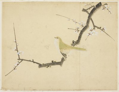 Csalogány szilvaágon alkotó: Katsushika (school of) Hokusai