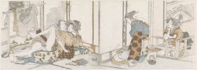 Szerelmes pár kémkedett alkotó: Katsushika Hokusai (possibly)