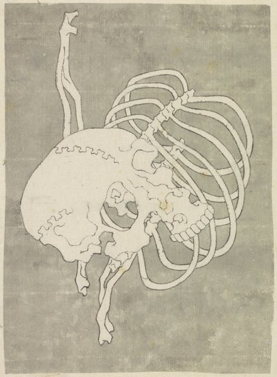 Koponya és bordaív alkotó: Katsushika Hokusai (possibly)