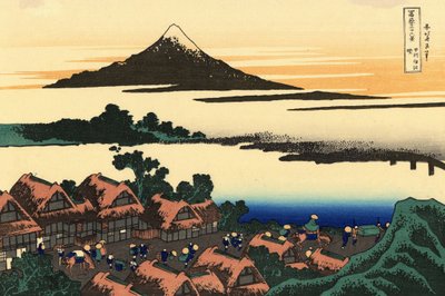36 Kilátás a Fuji-hegyről, Japán: Hajnal Isawa Kai tartományban, Japán – Katsushika Hokusai (1760-1849) nyomata (ukiyo-e school) 1830-1833 Állami Puskin Szépművészeti Múzeum, Moszkva alkotó: Katsushika Hokusai
