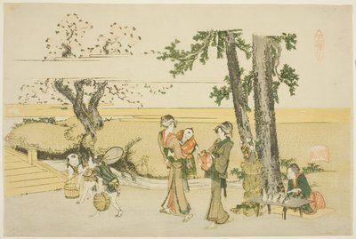 Útszéli jelenet (Oji) alkotó: Katsushika Hokusai