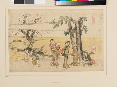 Egy útszéli jelenet, Oji alkotó: Katsushika Hokusai