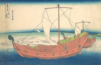 Tengeren Kazusa mellett Kazusa no kairo, a Harminchat kilátás a Fuji-hegyre... sorozatból, kb. 1830-32. alkotó: Katsushika Hokusai
