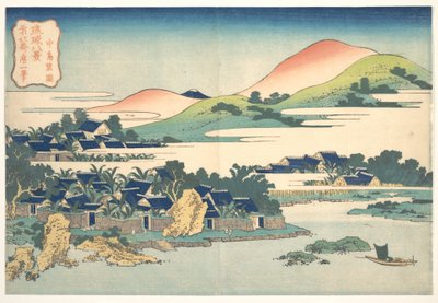 A Nakashima-i banánkert (Nakashima shōen), a „A Ryūkyū-szigetek nyolc látképe” (Ryūkyū hakkei) című sorozatból alkotó: Katsushika Hokusai