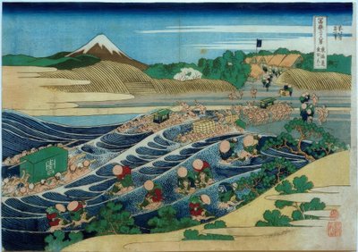 A Fuji-hegy Kanaya felől nézve a Tôkaidô úton alkotó: Katsushika Hokusai