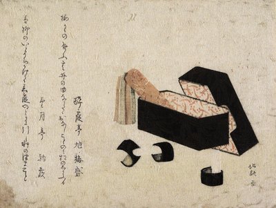 Fekete lakkdoboz Koto Strikerekkel alkotó: Katsushika Hokusai