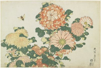 Krizantémok és lóvirág, c. 1832 alkotó: Katsushika Hokusai