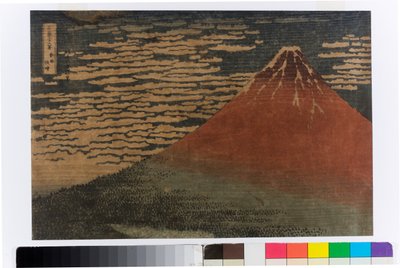 Tiszta nap déli széllel (Vörös Fuji) alkotó: Katsushika Hokusai