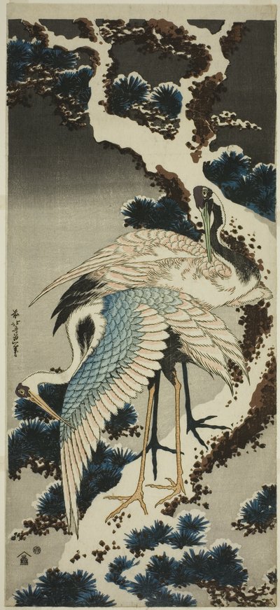 Daruk a havas fenyőn alkotó: Katsushika Hokusai