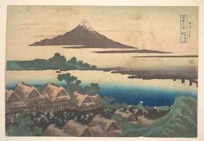Hajnal Isawában, Kai tartományban (Kōshū Isawa no akatsuki), a „A Fuji-hegy harminchat látképe” (Fugaku sanjūrokkei) című sorozatból alkotó: Katsushika Hokusai