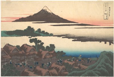 Hajnal Isawában, Kai tartományban (Kōshū Isawa no akatsuki), a „A Fuji-hegy harminchat látképe” (Fugaku sanjūrokkei) című sorozatból alkotó: Katsushika Hokusai