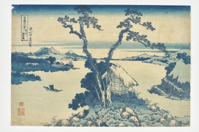 A Suwa-tó Shinshū tartományban, a „Fuji-hegy 36 látképe” című sorozatból alkotó: Katsushika Hokusai