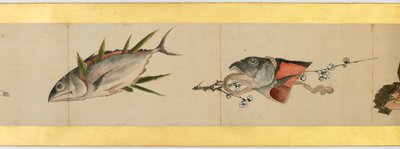Részlet a Handscroll különböző képekkel, Edo-korszak alkotó: Katsushika Hokusai