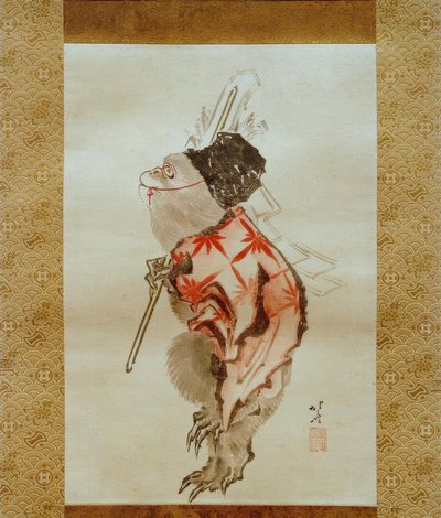 Kiképzett majom alkotó: Katsushika Hokusai