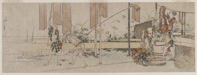 Festékek a munkahelyen, c. 1800. alkotó: Katsushika Hokusai