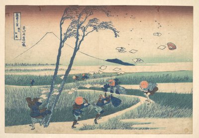 Ejiri a Suruga tartományban (Sunshū Ejiri), a „A Fuji-hegy harminchat látképe” (Fugaku sanjūrokkei) című sorozatból alkotó: Katsushika Hokusai