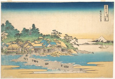 Enoshima a Sagami tartományban (Sōshū Enoshima), a „A Fuji-hegy harminchat látképe” (Fugaku sanjūrokkei) című sorozatból alkotó: Katsushika Hokusai