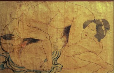 Erotikus jelenet alkotó: Katsushika Hokusai