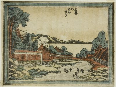 Esti harang a Mii-nél (Mii no bansho), a Nyolc nézet Omiról rézkarc stílusban (Doban Omi hakkei) című sorozatból alkotó: Katsushika Hokusai