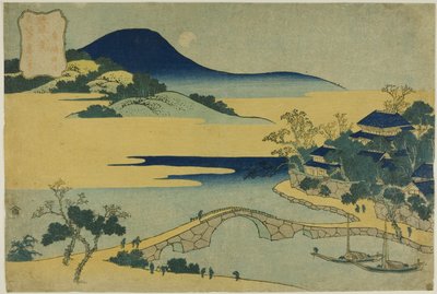 Esti hold Izumizakiban (Izumizaki yagetsu), a "Ryukyu szigetek nyolc látképe (Ryukyu hakkei)" sorozatból. alkotó: Katsushika Hokusai