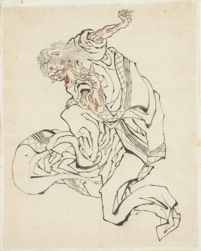 Női Oni (illusztráció népmeséhez), kb. 1815-49 (tinta és szín papíron) alkotó: Katsushika Hokusai