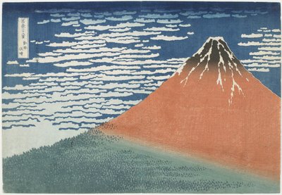 Finom szél, tiszta idő, 1831-1834 (színes fanyomat) alkotó: Katsushika Hokusai