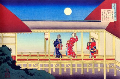 A Száz költő száz versei sorozatból: Akazome Emon, c1830. alkotó: Katsushika Hokusai