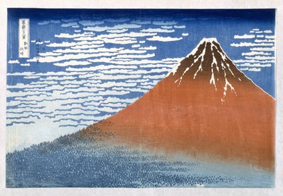 Fuji, Hegyek tiszta időben, 1831, a „36 Views of Mount Fuji” sorozatból Hokusai, Katsushika (1760-1849) (Kézi színes fatömbnyomat) alkotó: Katsushika Hokusai