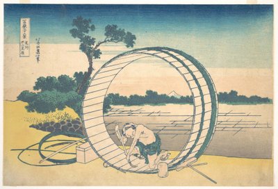 Fujimigahara az Owari tartományban (Bishū Fujimigahara), a „A Fuji-hegy harminchat látképe” (Fugaku sanjūrokkei) című sorozatból alkotó: Katsushika Hokusai