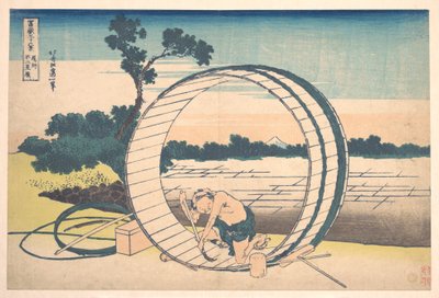 Fujimigahara az Owari tartományban (Bishū Fujimigahara), a „A Fuji-hegy harminchat látképe” (Fugaku sanjūrokkei) című sorozatból alkotó: Katsushika Hokusai