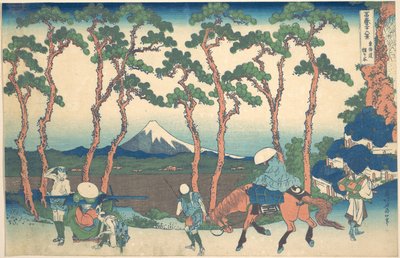 Hodogaya a Tōkaidō mentén (Tōkaidō Hodogaya), a „A Fuji-hegy harminchat látképe” (Fugaku sanjūrokkei) című sorozatból alkotó: Katsushika Hokusai